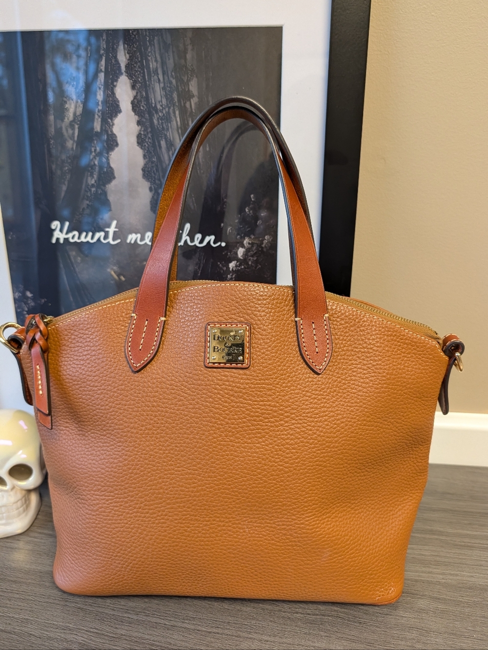 ❤️EUC Dooney & Bourke Pebble Grain Leather Dome Satchel Shoulder Crossbody Bag